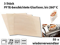 Rosenstein & Söhne 3x Dauer-Antihaft-XL-Toastabags für Toaster, Mikrowelle & Backofen