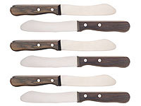 Rosenstein & Söhne 6er-Set Frühstücksmesser mit Griff aus Blackwood-Holz, 11,5cm Klinge
